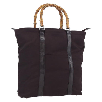 Gucci Bamboo Canvas, Purple, Canvas, Tote Bag