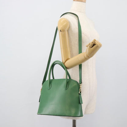 Celine Vintage Convertible Bowler Leather, Green, Leather, Handbag