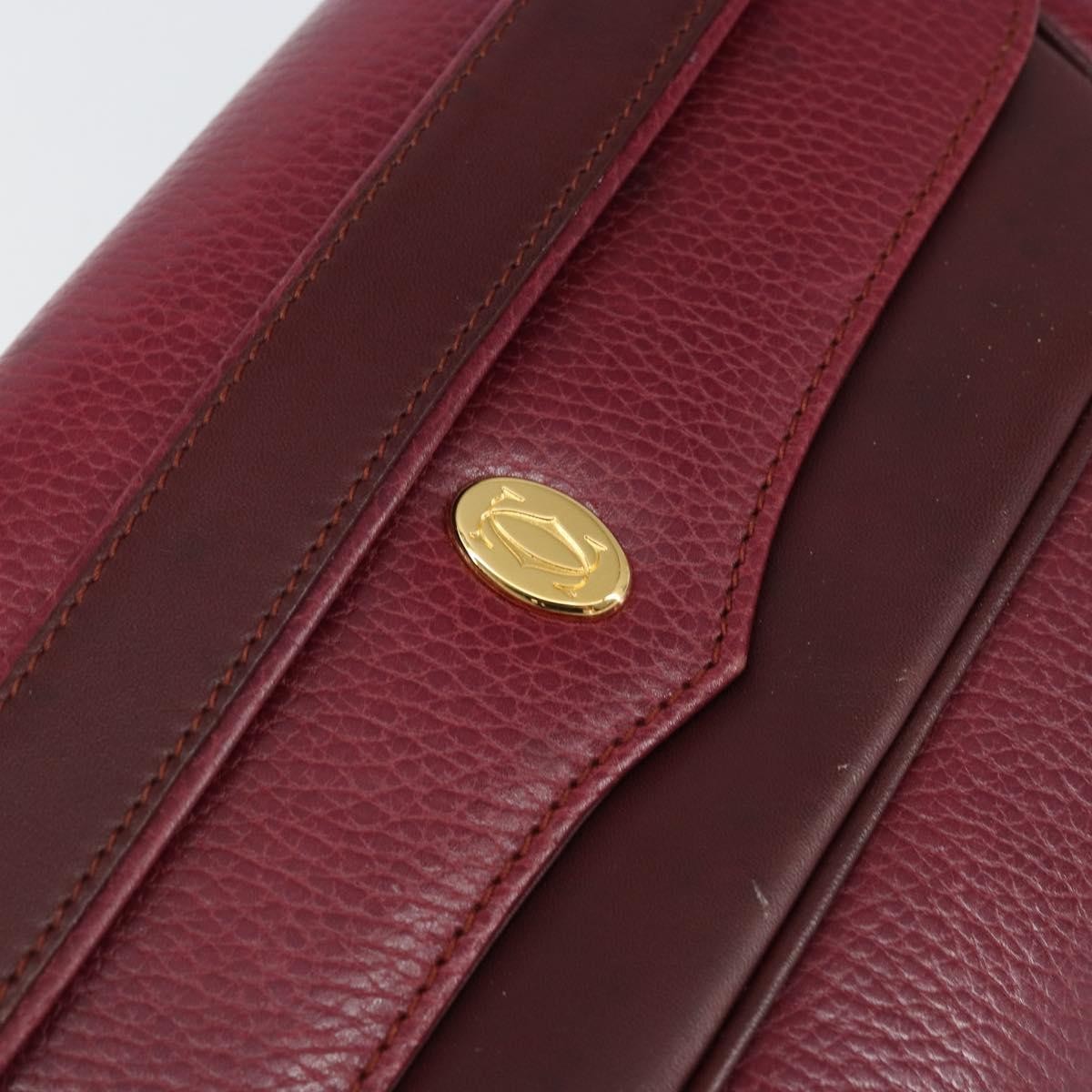 Cartier Must de Cartier Clutch Leather, Burgundy, Leather, Clutch