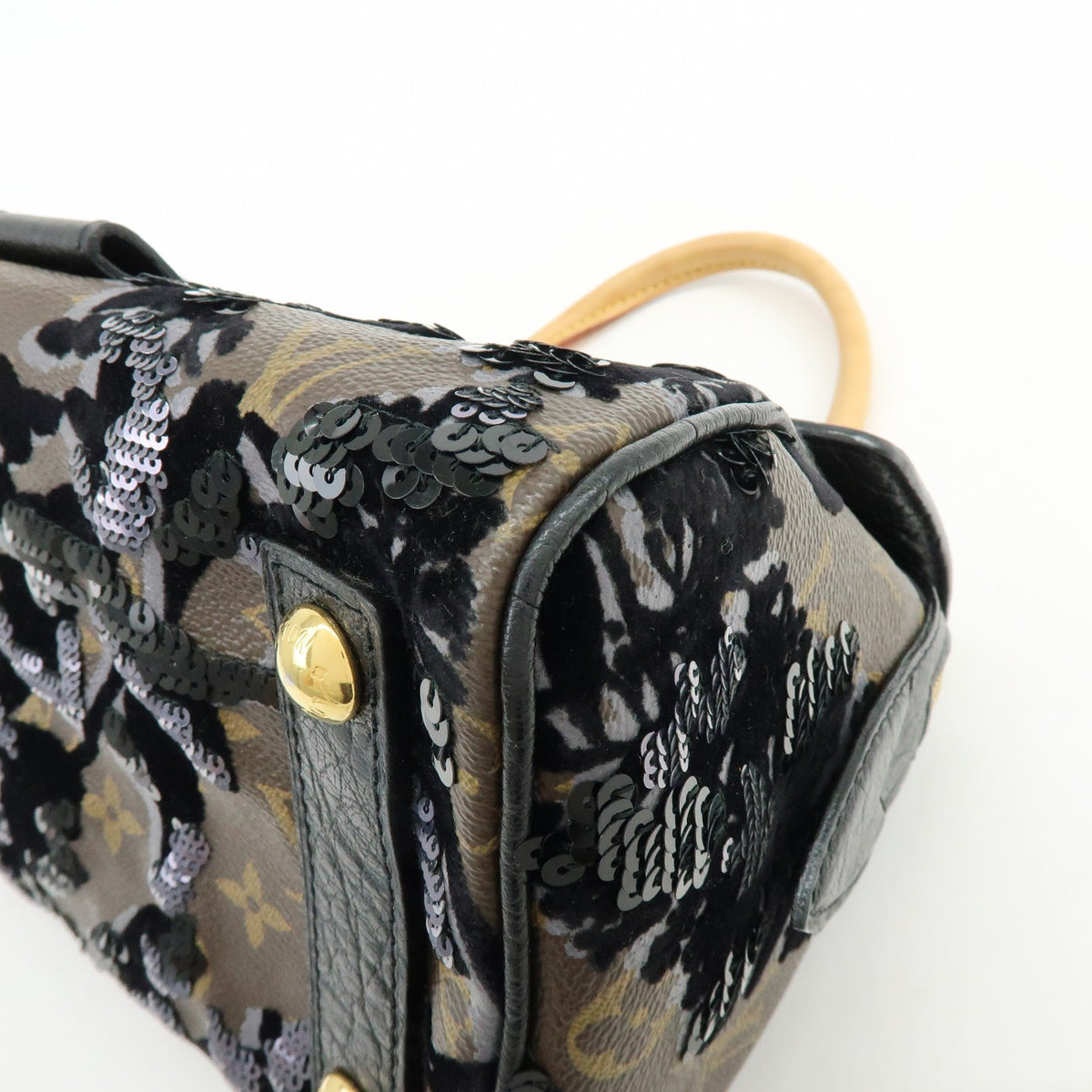 Louis Vuitton Carrousel Fleur De Jais Monogram Canvas, Multicolour, Canvas, Handbag