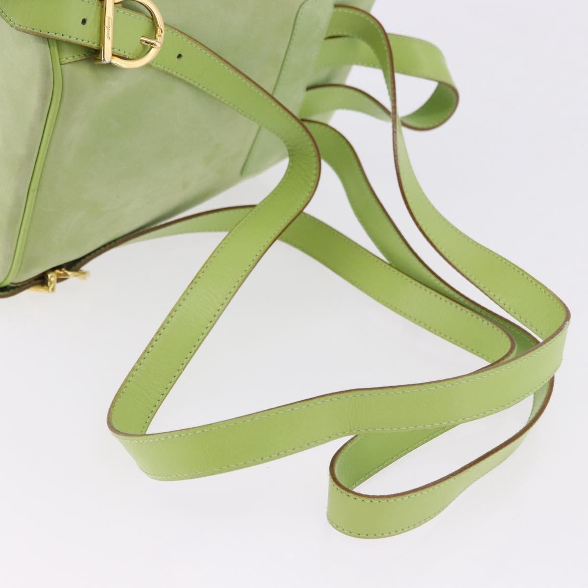 Salvatore Ferragamo Gancini Suede, Green, Suede, Backpack
