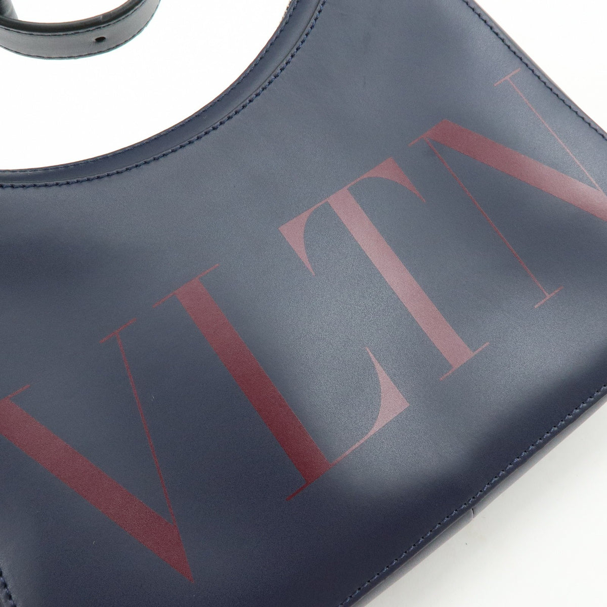 Valentino Garavani VLTN Hobo Printed Leather, Navy, Leather, Shoulder Bag
