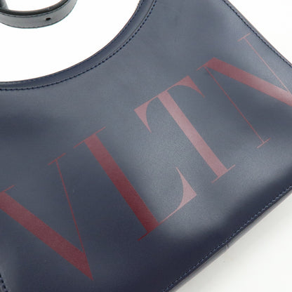 Valentino Garavani VLTN Hobo Printed Leather, Navy, Leather, Shoulder Bag