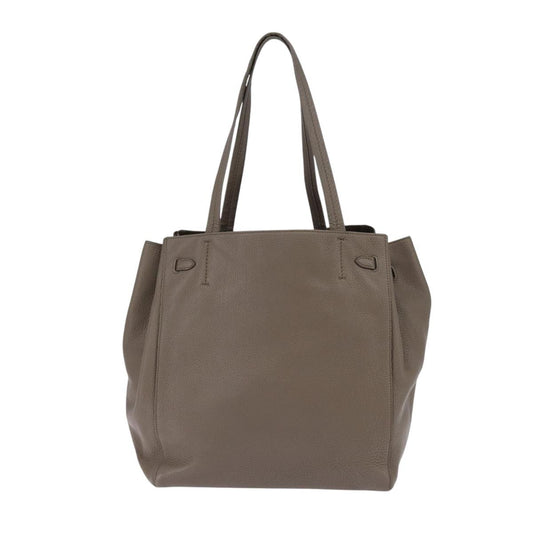 Celine Phantom Cabas Leather, GRAY, LEATHER, Tote bag