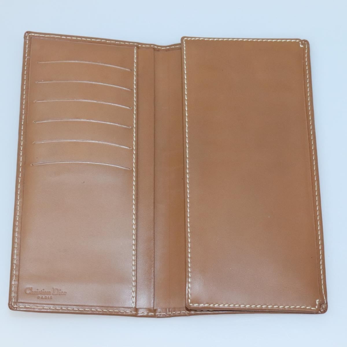 Christian Dior Zipped French Printed Leather, Green, Canvas, Wallet