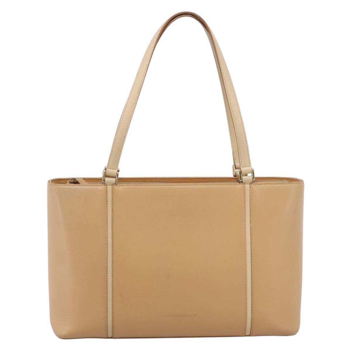 Burberry Handbag Leather, Beige, Leather, Handbag