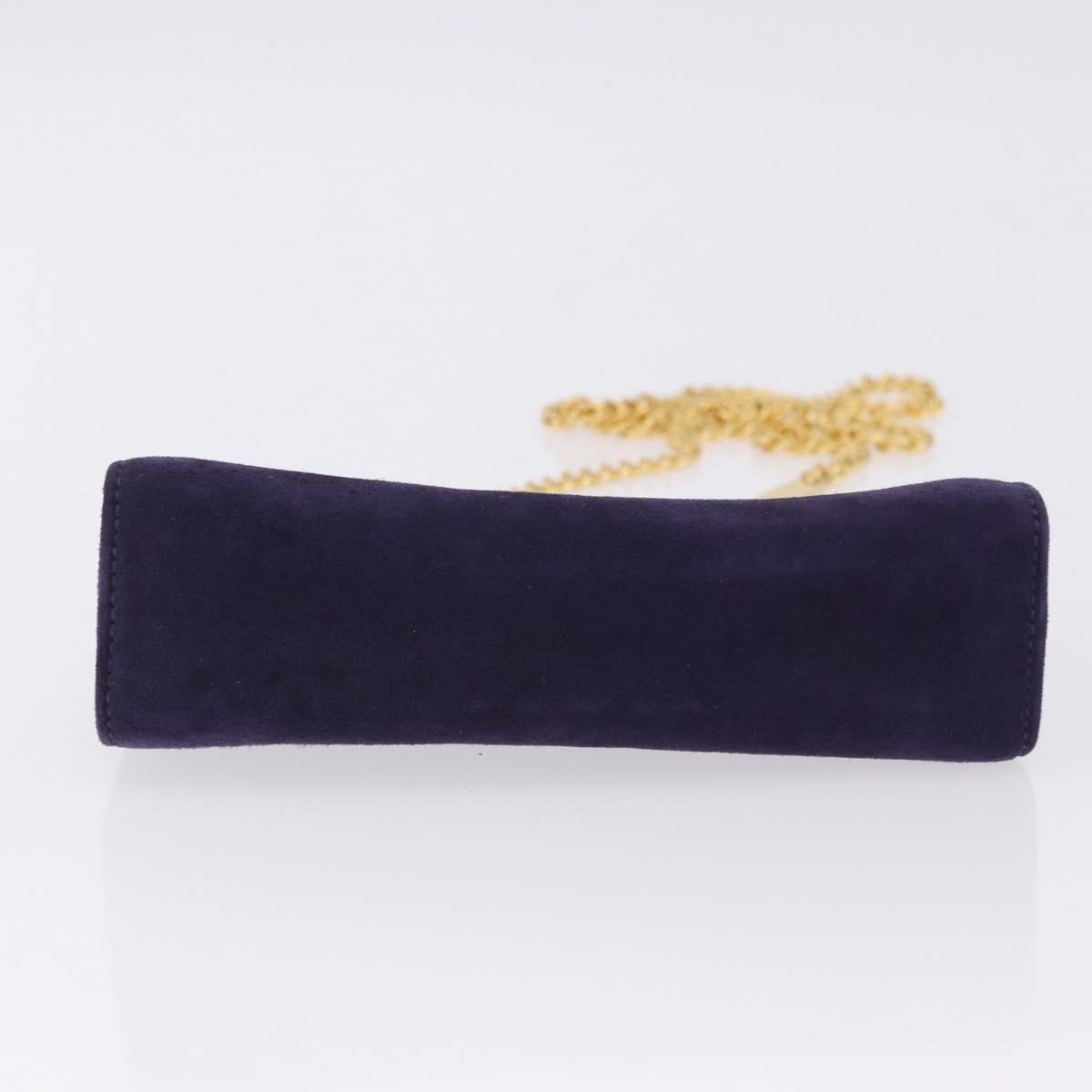 Salvatore Ferragamo Vintage Gancini Chain Suede, Purple, Suede, Shoulder Bag