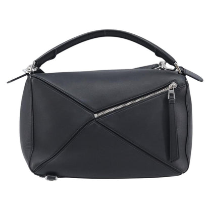 Loewe Puzzle Leather, Black, Leather, Handbag