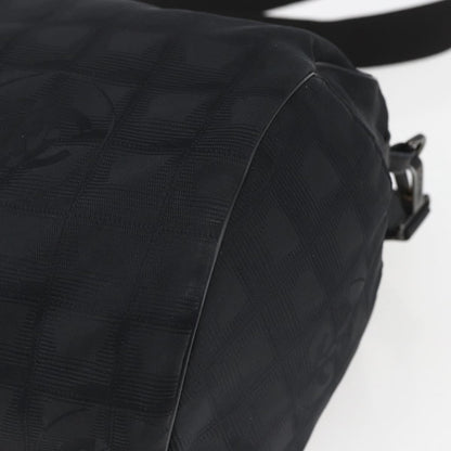 Chanel Travel Line Boston Nylon, Black, Nylon, Travel Bag