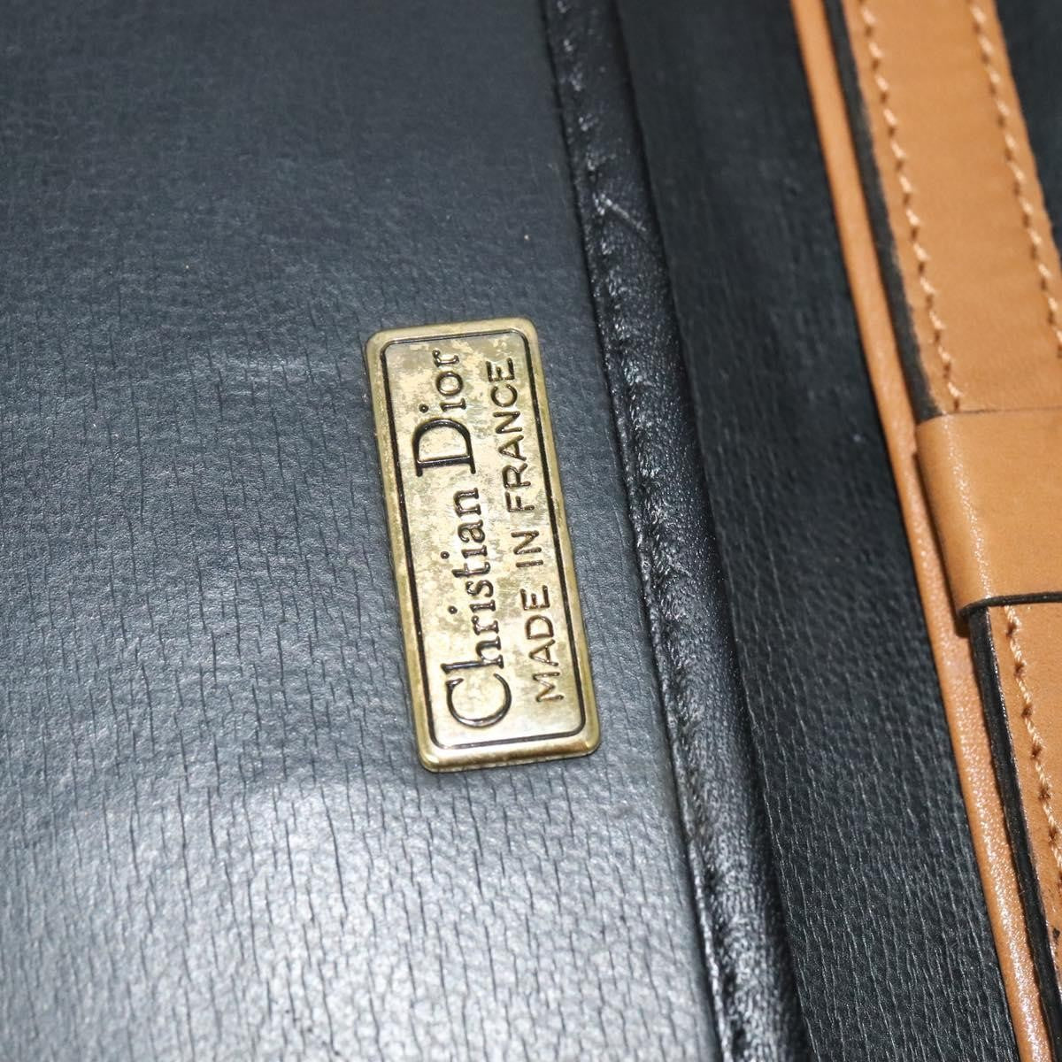 Christian Dior Vintage CD Flap Leather, Black, Leather, Shoulder Bag