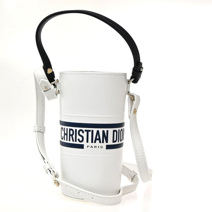 Christian Dior Vibe Bottle Holder Printed Leather, White, Leather, Shoulder Bag