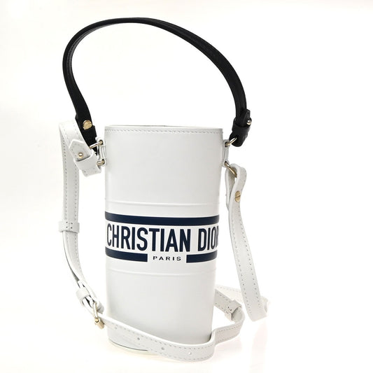Christian Dior Vibe Bottle Holder Printed Leather, White, Leather, Shoulder Bag