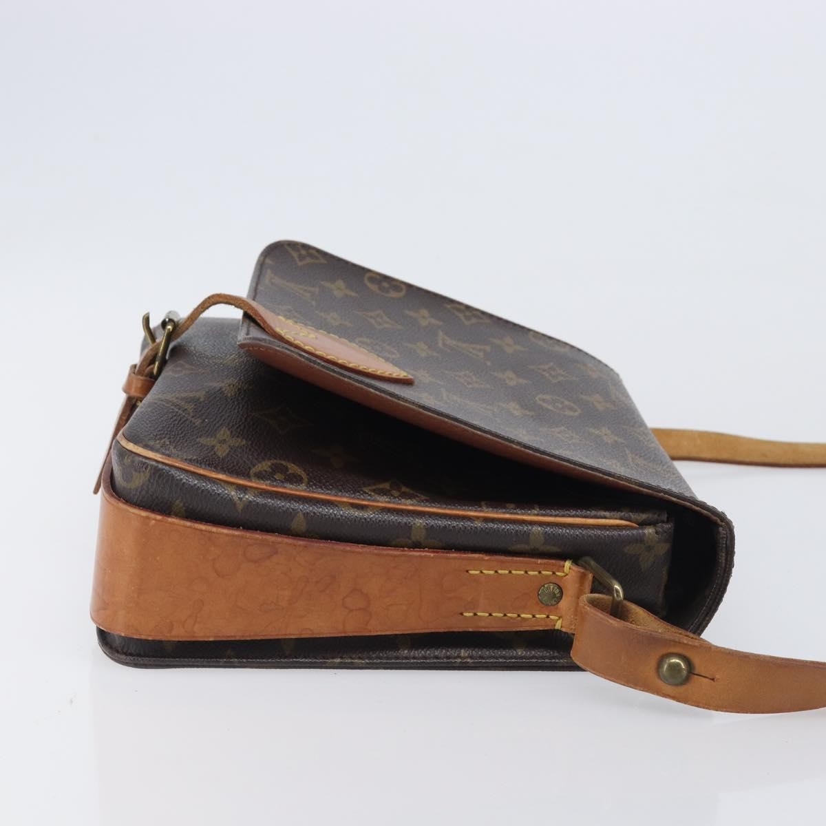 Louis Vuitton Cartouchiere Monogram Canvas, Brown, Canvas, Handbag
