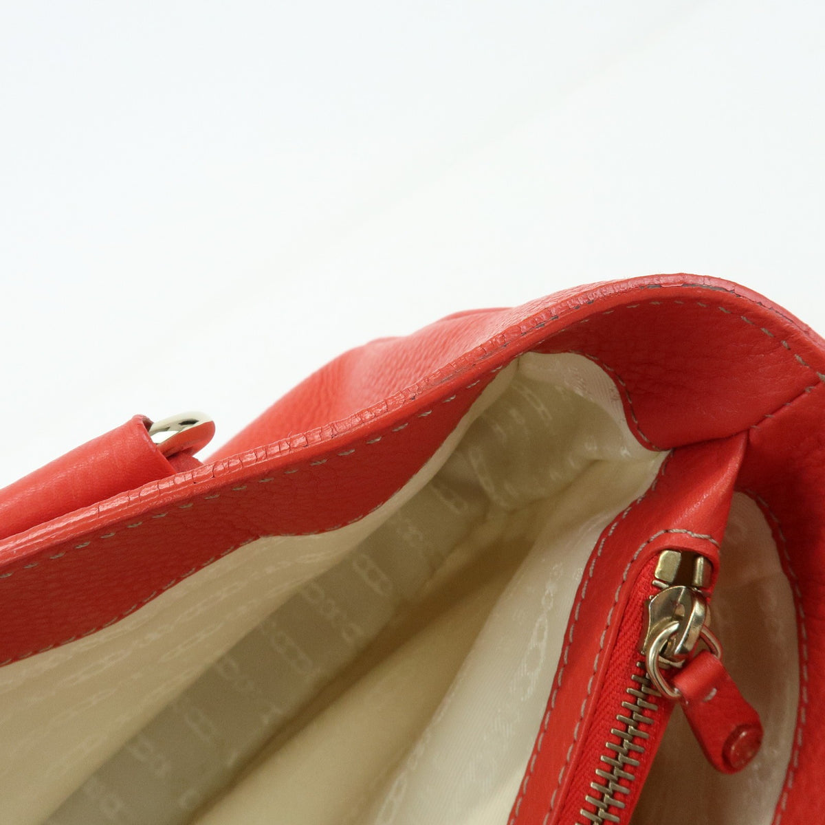 Celine Boogie Calfskin, Red, Leather, Handbag