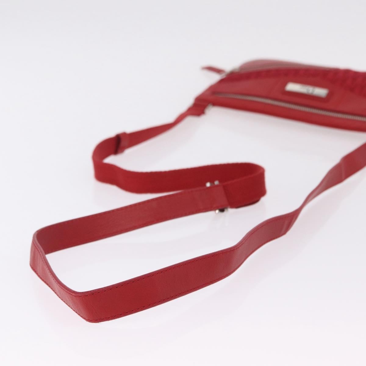 Christian Dior Vintage Street Chic Diorissimo Canvas with Leather, Red, Canvas, Shoulder Bag