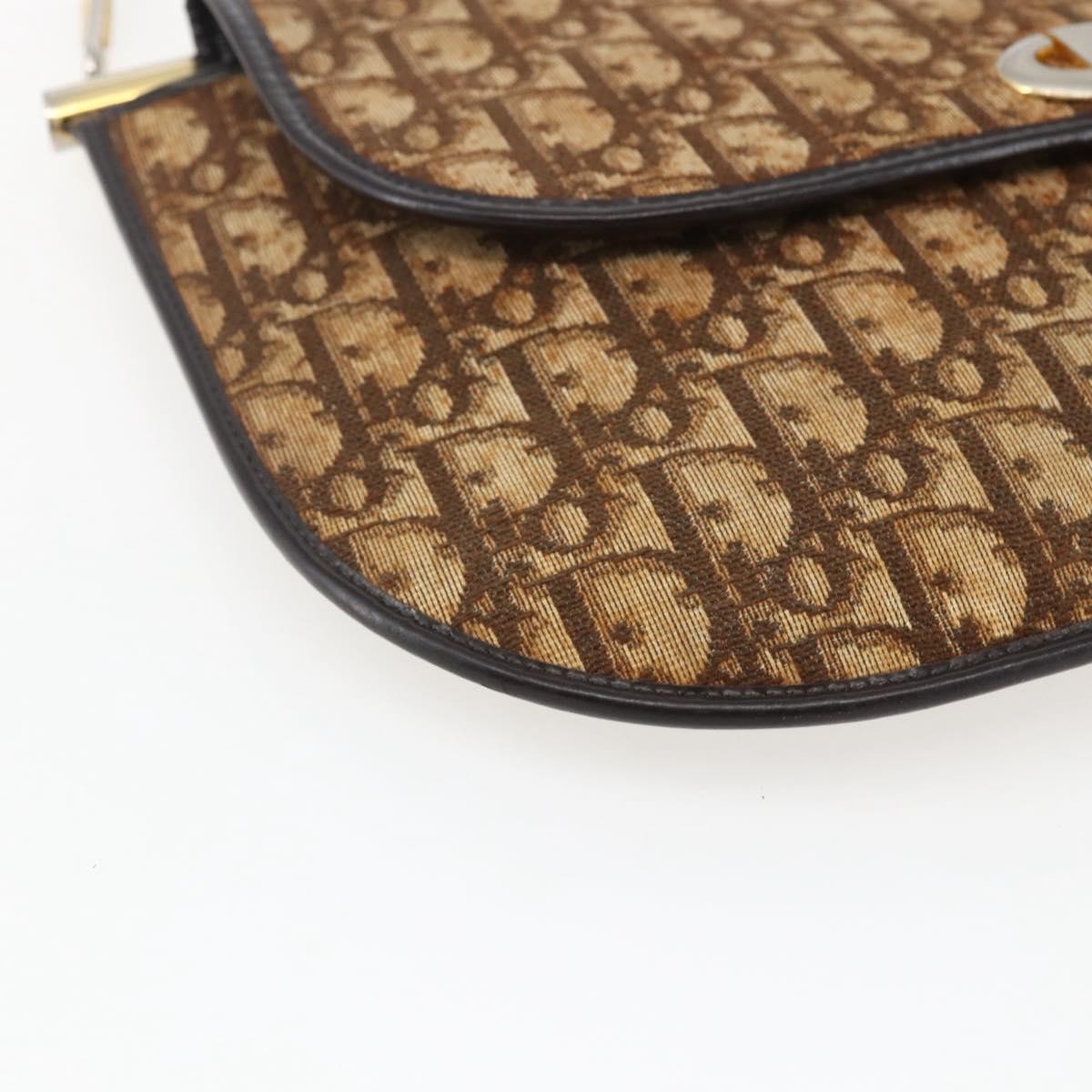 Christian Dior Vintage Trotter Canvas, Brown, Canvas, Shoulder Bag