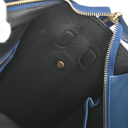Celine Luggage Smooth Leather, Blue, Leather, Handbag