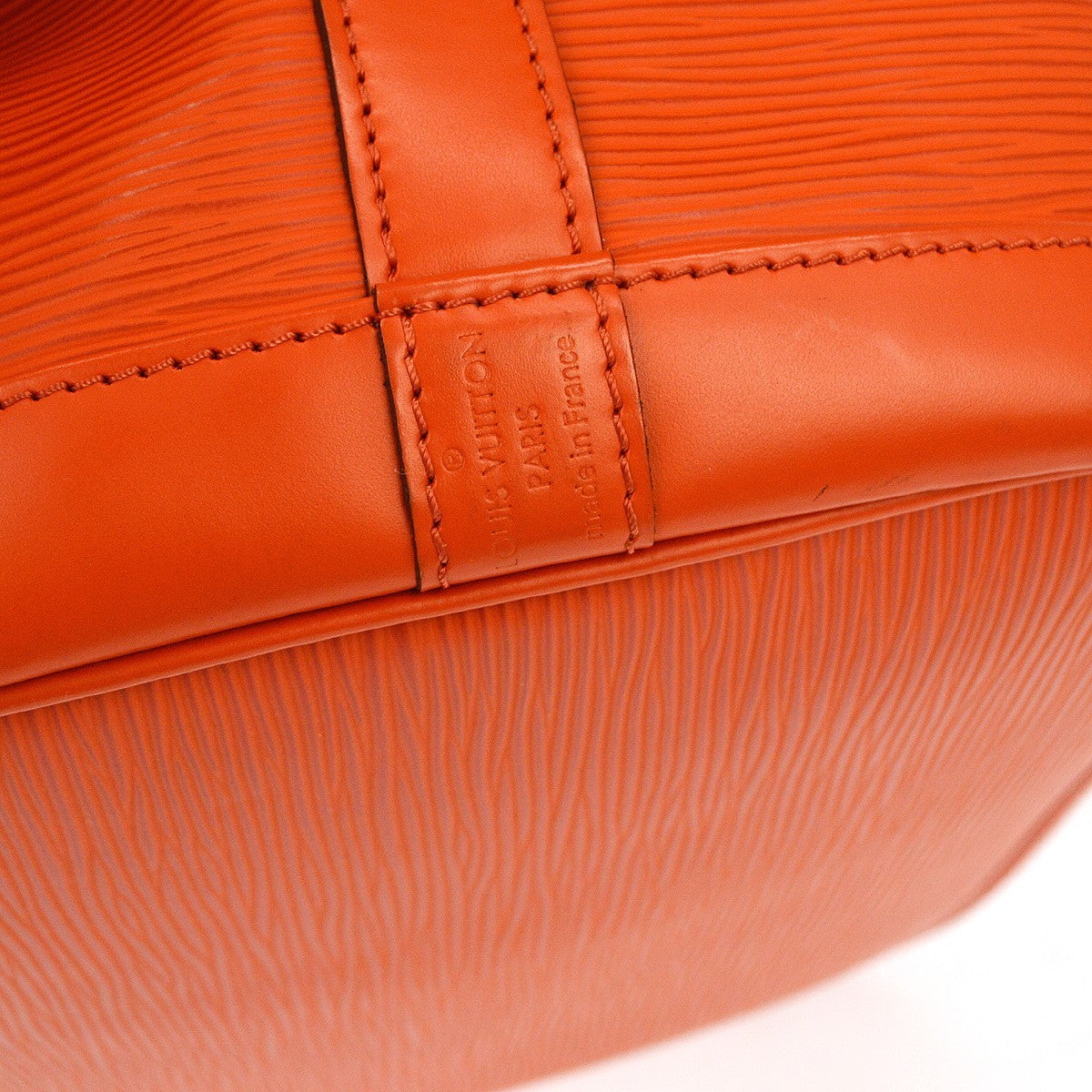 Louis Vuitton Petit Noe Epi Leather, Orange, Leather, Handbag