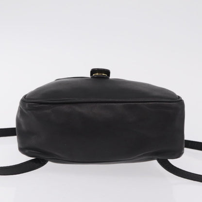 Bottega Veneta Backpack Leather with Intrecciato, Black, Leather, Backpack
