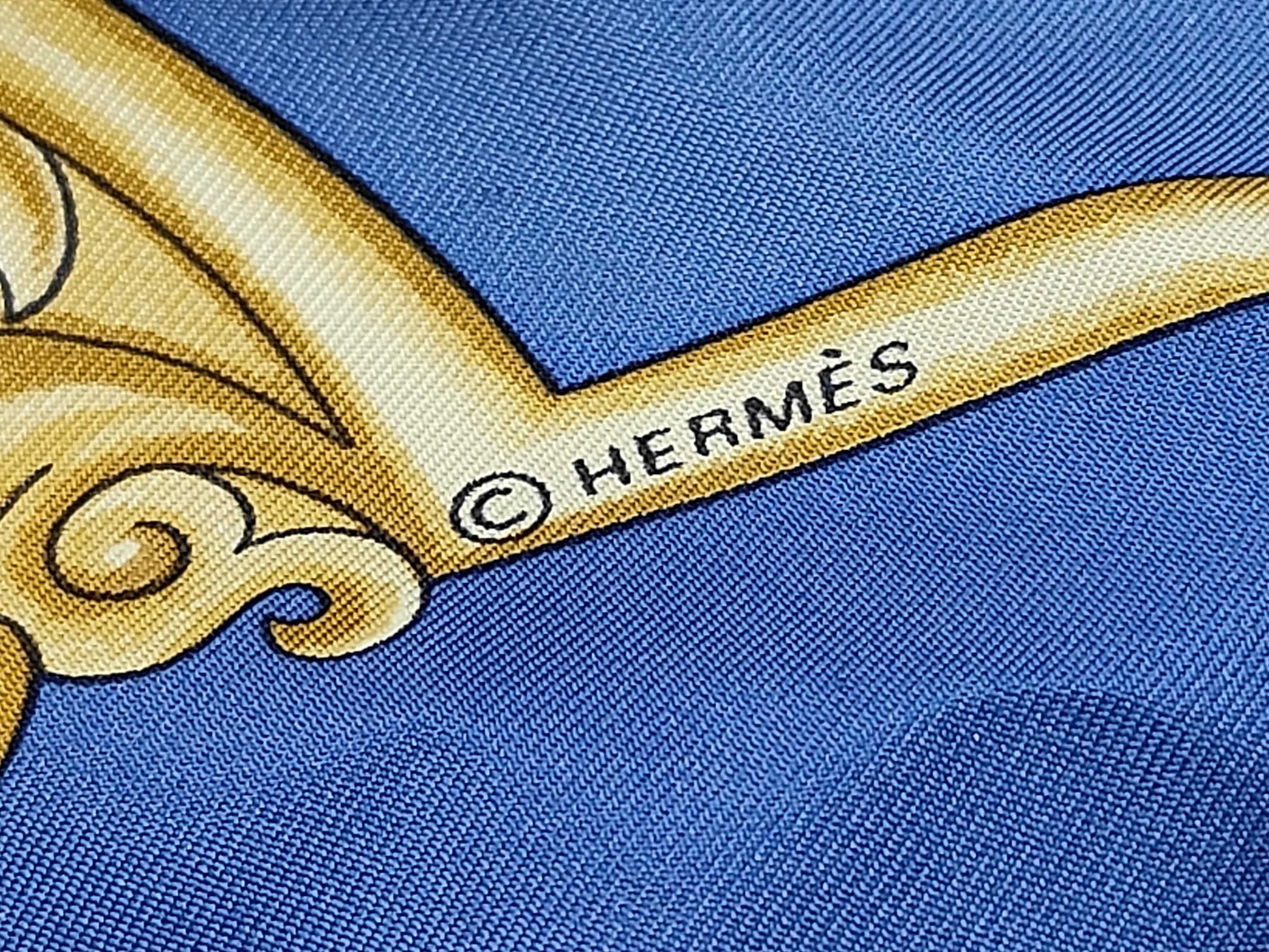 Hermes Carré 90 Silk multicolor, Blue, Silk, Scarf