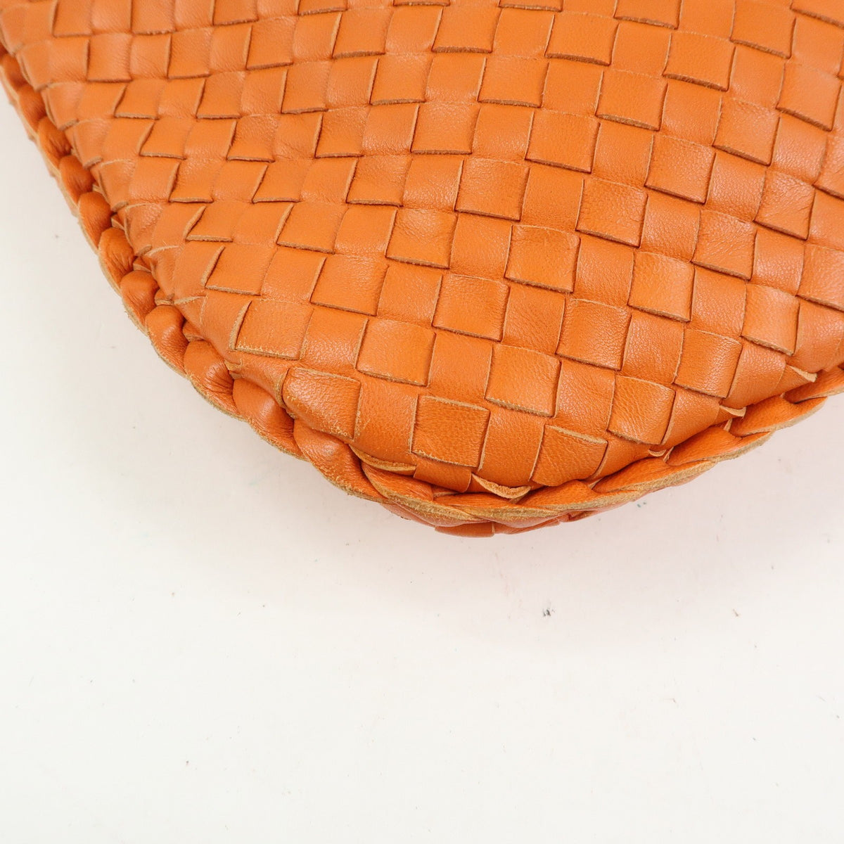 Bottega Veneta Veneta Hobo Intrecciato Nappa, Orange, Leather, Shoulder Bag