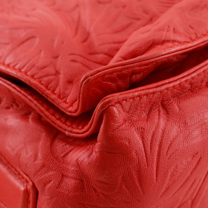 Loewe Flamenco Leather, Red, Leather, Shoulder Bag