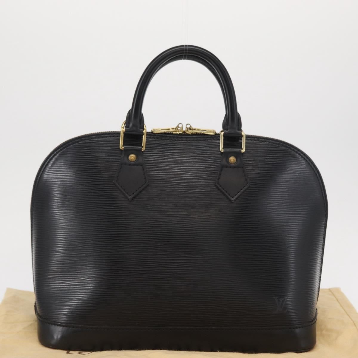 Louis Vuitton Alma Epi Leather, Black, Leather, Handbag