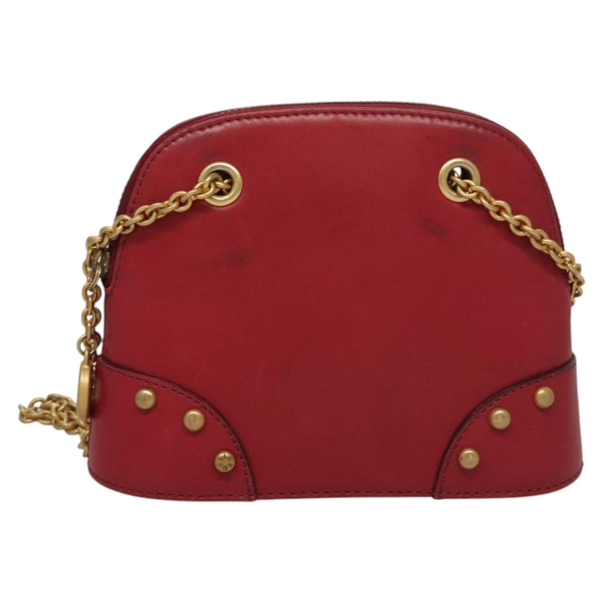 Celine Vintage Leather, Red, Leather, Shoulder Bag