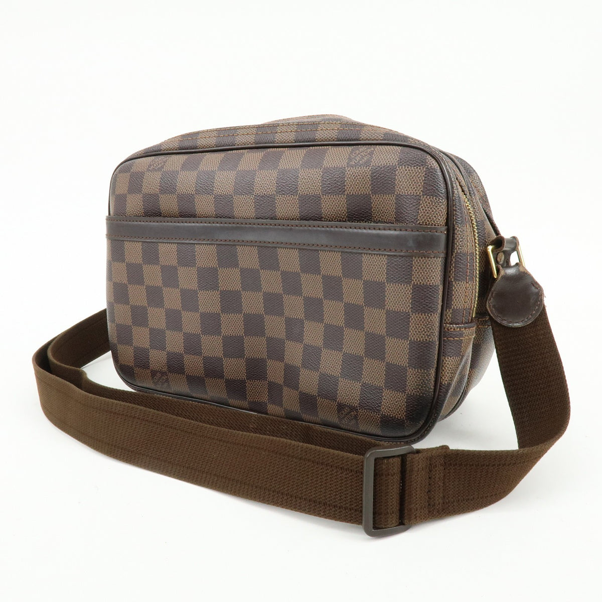 Louis Vuitton Reporter Damier, Brown, Canvas, Shoulder Bag