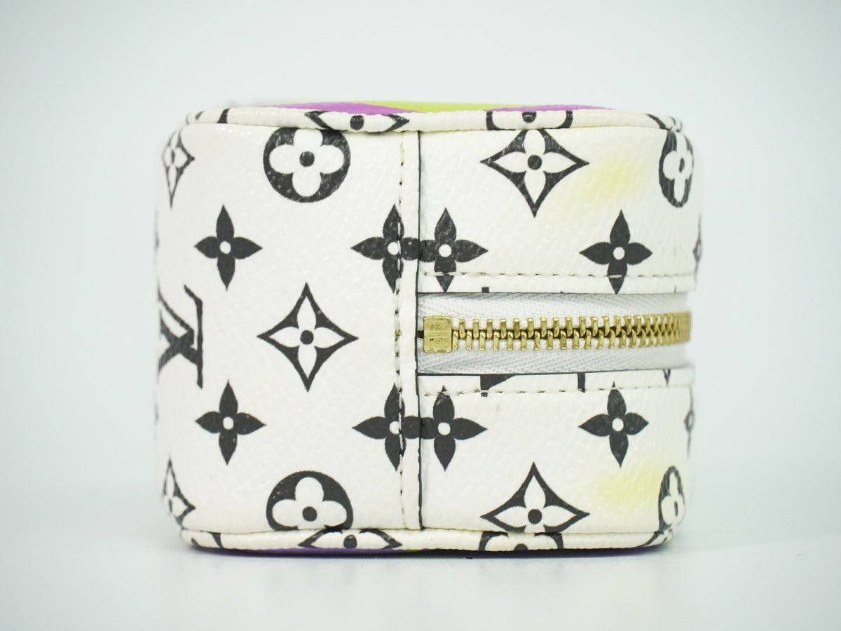 Louis Vuitton Cube Coin Purse Limited Edition Colored Monogram Giant, Multicolour, Canvas, Clutch