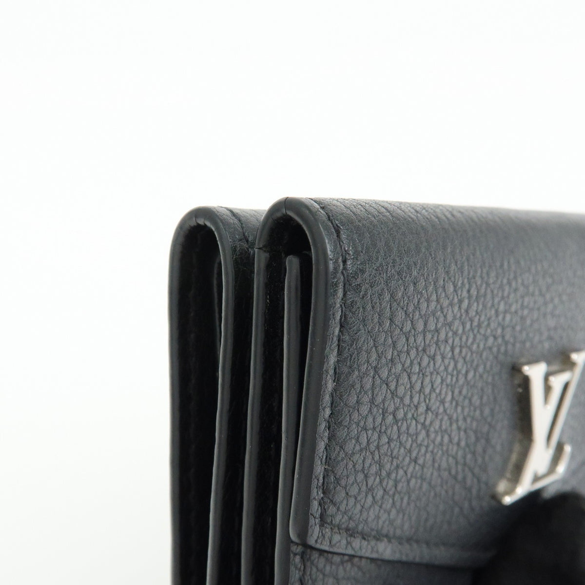 Louis Vuitton Lockmini Leather, Black, Leather, Wallet