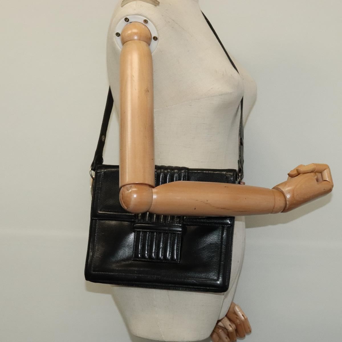 Saint Laurent Vintage Shoulder bag leather, Black, Leather, Shoulder Bag