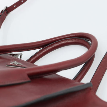 Prada Double Zip Lux Saffiano Leather, Red, Leather, Tote Bag