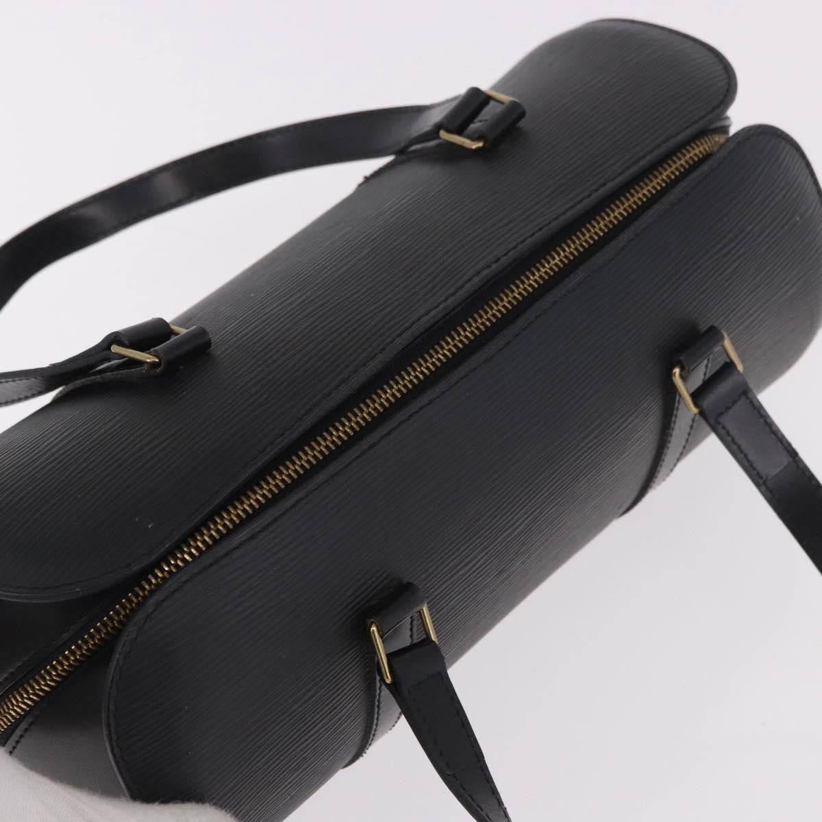 Louis Vuitton Soufflot Epi Leather, Black, Leather, Handbag