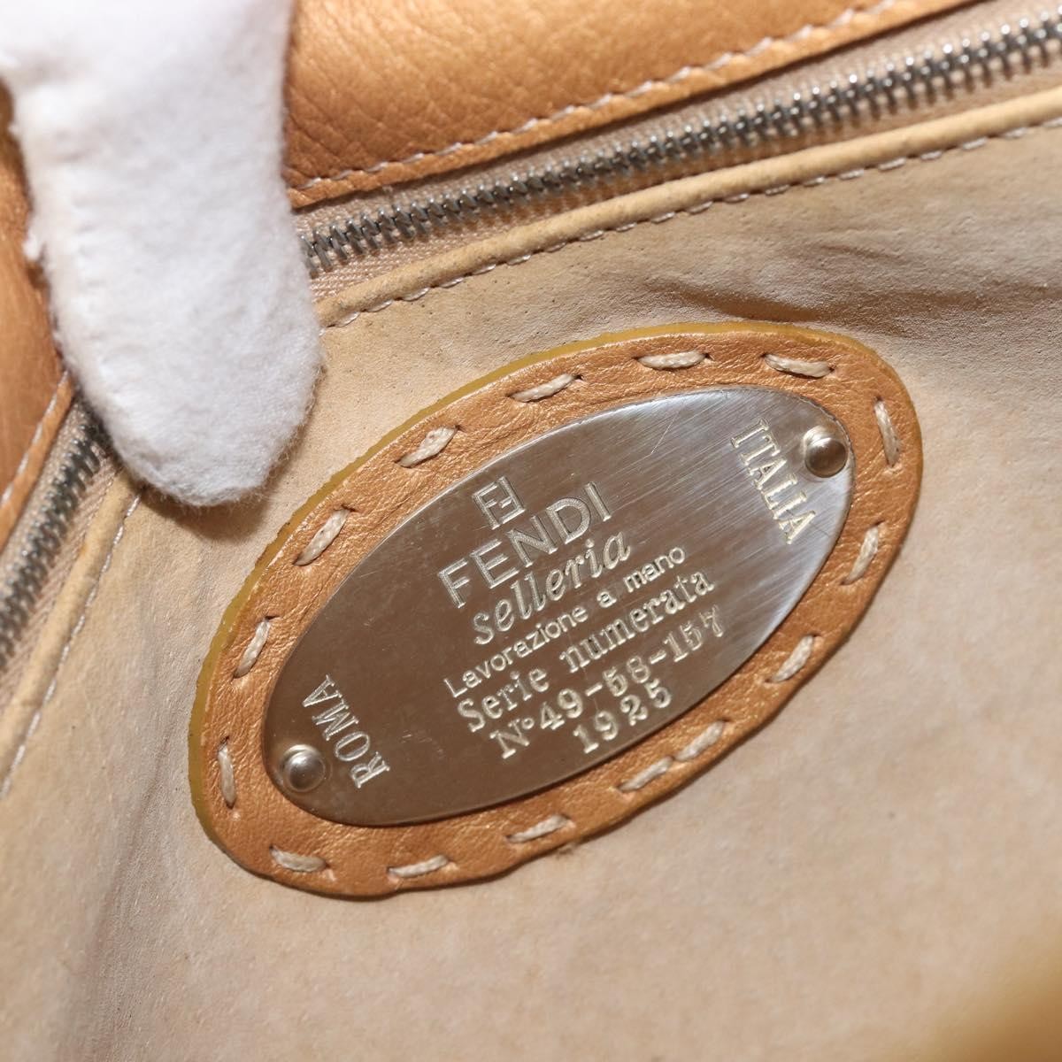 Fendi Selleria Leather, Brown, Leather, Shoulder Bag