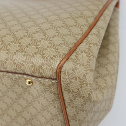 Celine Vintage Macadam Shopper Coated Canvas, Beige, Canvas, Tote Bag