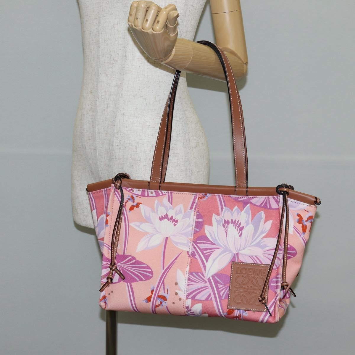 Loewe Paula's Ibiza Cushion Printed Canvas, Pink, Canvas, Tote Bag