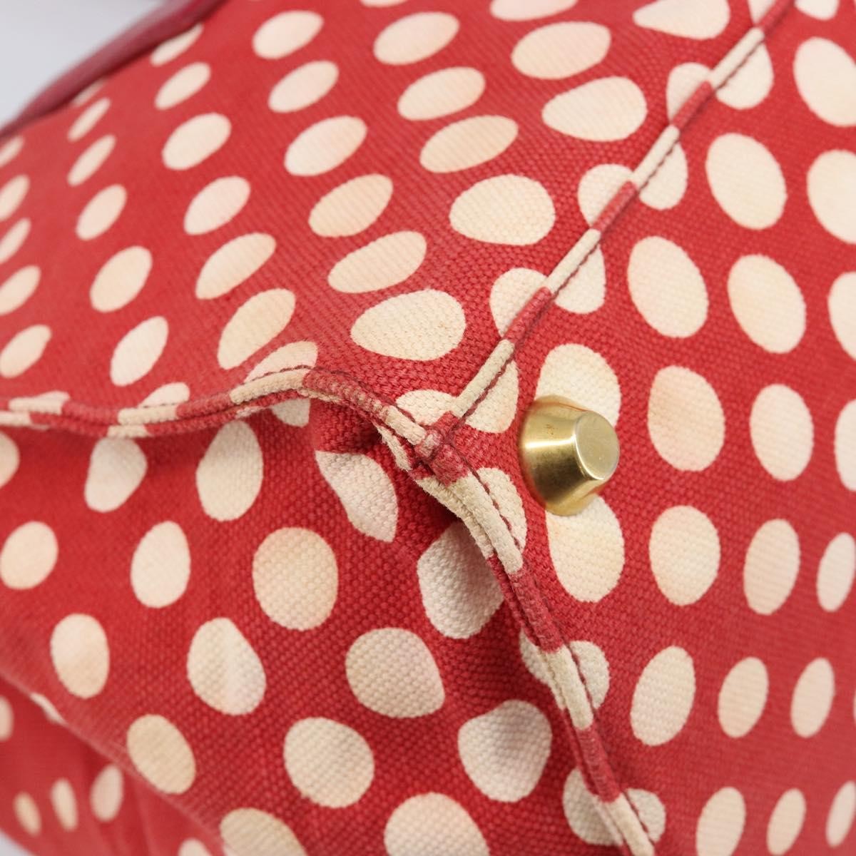 Miu Miu Beau Top Handle Leather, Red, Canvas, Handbag