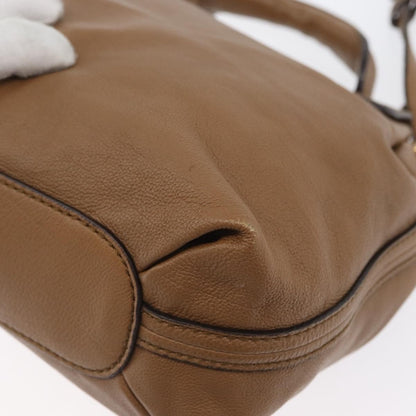 Chloe Elsie Convertible Satchel Leather, Brown, Leather, Handbag