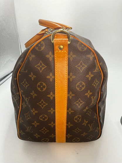 Louis Vuitton Keepall Bandouliere Monogram Canvas, Brown, Canvas, Travel Bag
