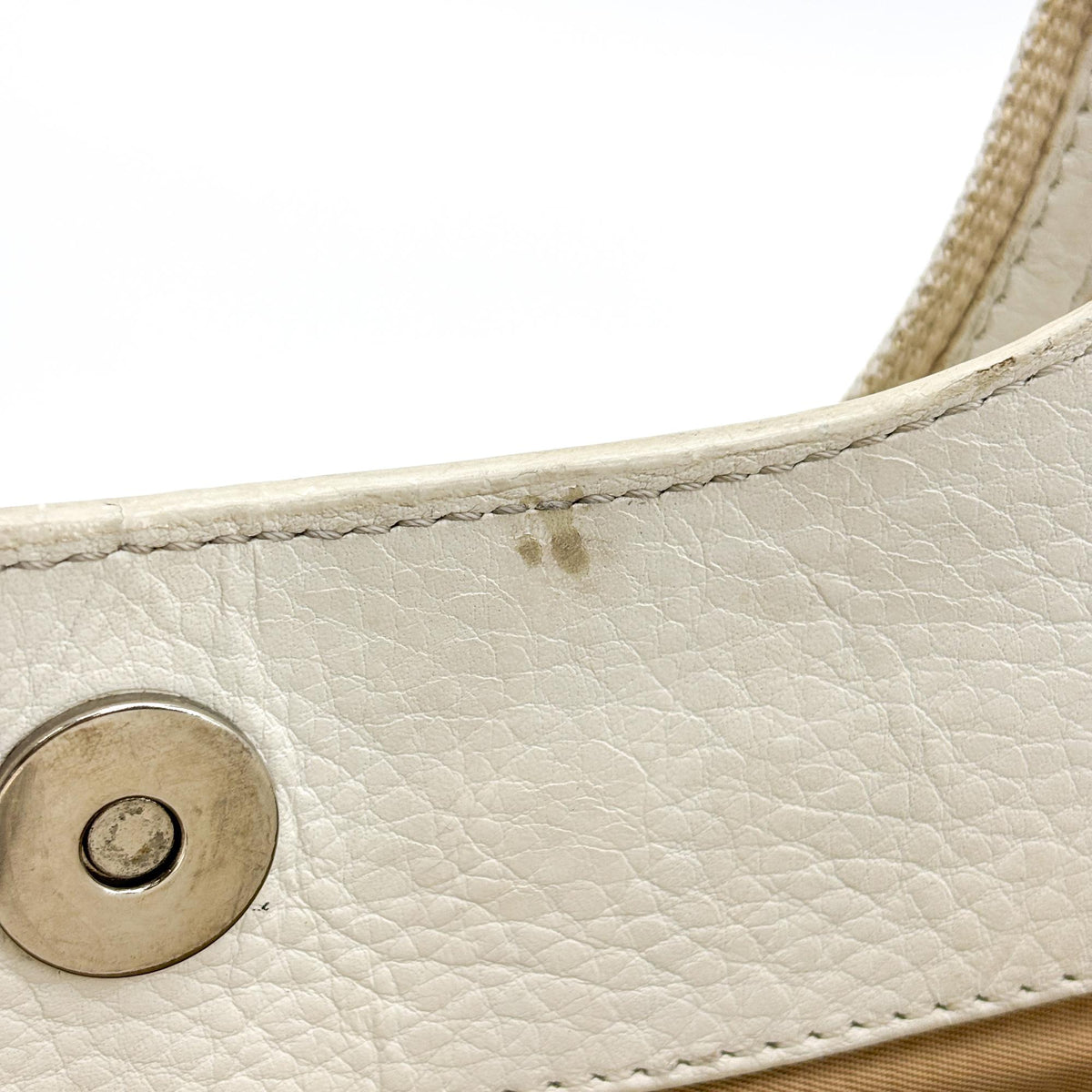 Christian Dior Vintage Trotter Street Chic Pocket Hobo Diorissimo Canvas, White, Canvas, Shoulder Bag