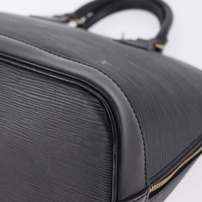 Louis Vuitton Alma Epi, Black, Leather, Handbag