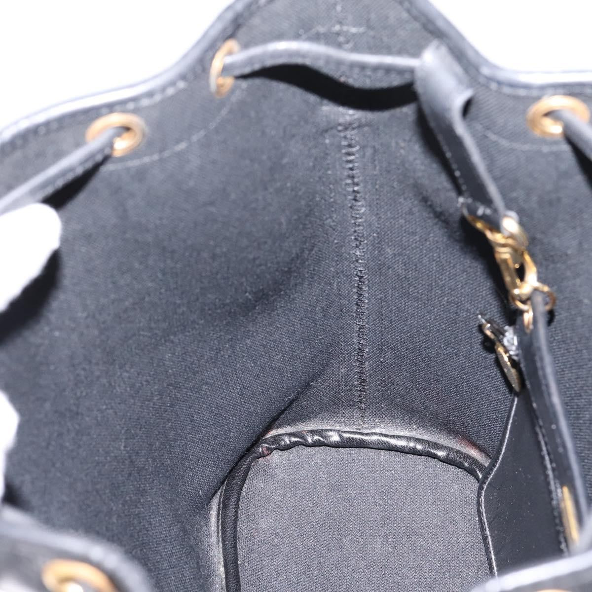 Christian Dior Vintage Honeycomb Canvas, Black, Canvas, Shoulder Bag