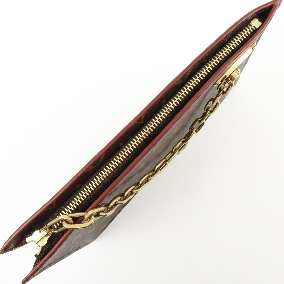 Louis Vuitton Legacy Chain Clutch Monogram Canvas, Brown, Canvas, Clutch