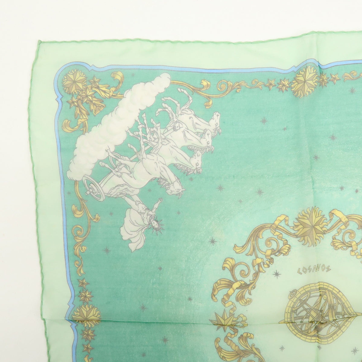 Hermes Carré 40 Silk, Green, Silk, Scarf