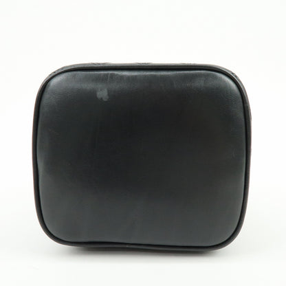 Chanel Vanity Leather, Black, Leather, Handbag