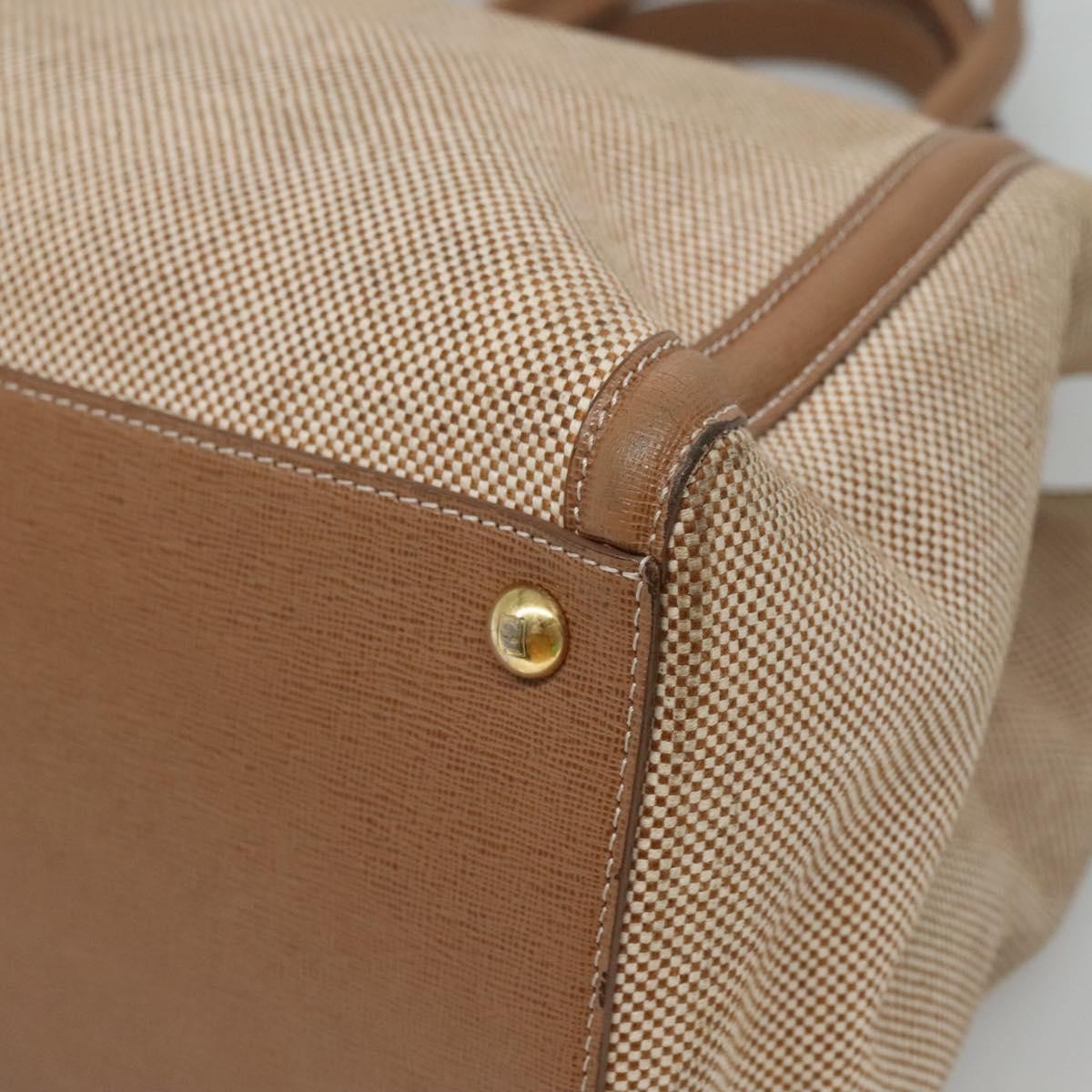 Fendi 2Jours Canvas, Beige, Canvas, Tote Bag