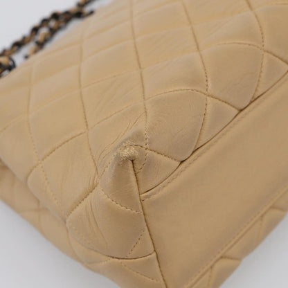 Chanel City Shopping Quilted Caviar, Beige, Leather, Tote Bag