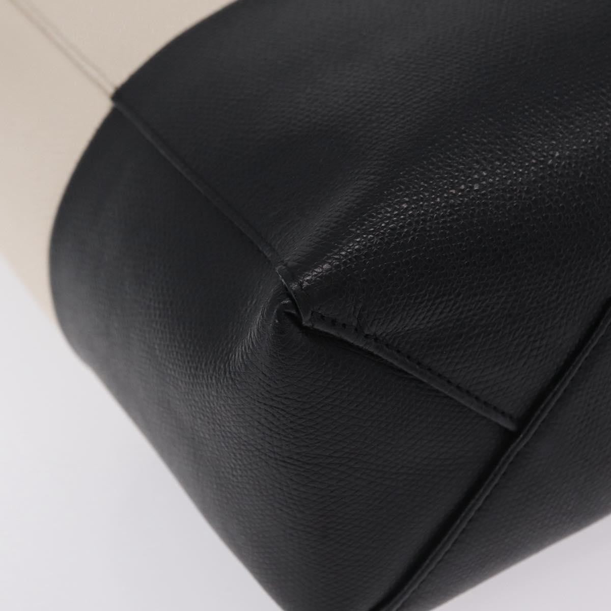 Celine Vertical Bi-Cabas Leather, Black, Leather, Tote Bag