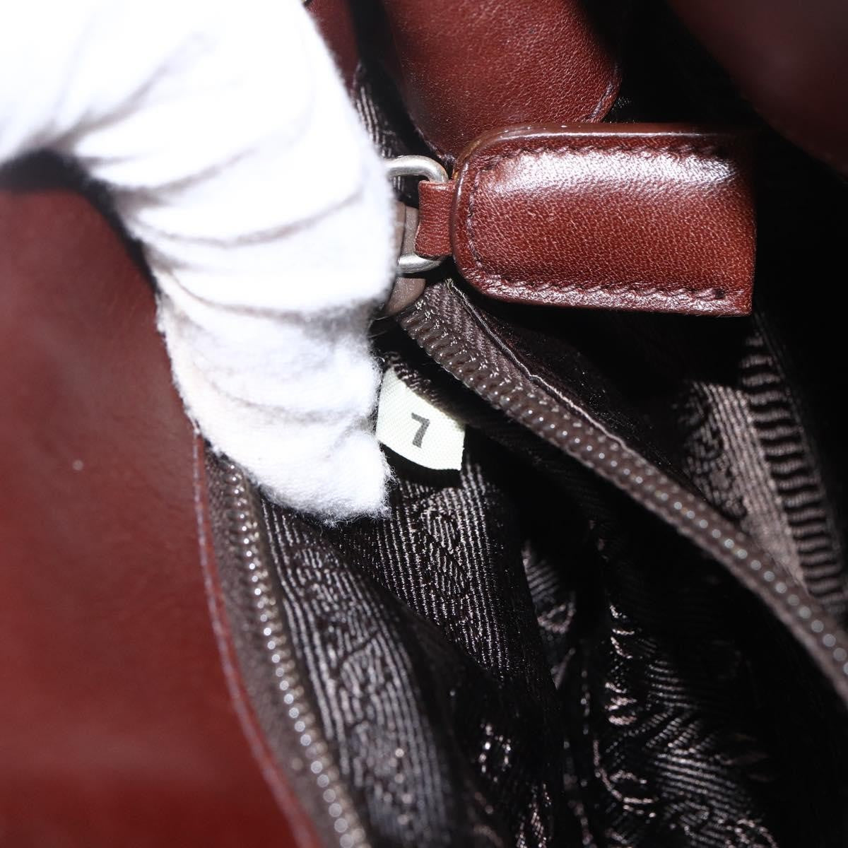 Prada Vintage Leather, Brown, Leather, Shoulder Bag